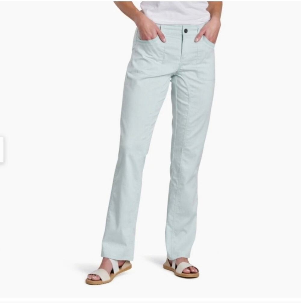 Kuhl Pants Womens 8 Regular Green Jade Cabo Cotton Blend Hiking Camp Gorpcore